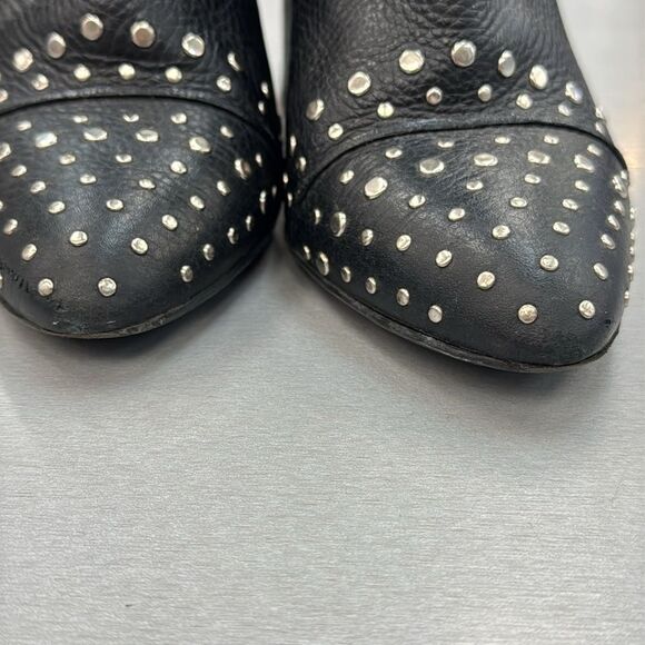 Lanvin Black Studded Ankle Boots - Picture 9 of 12